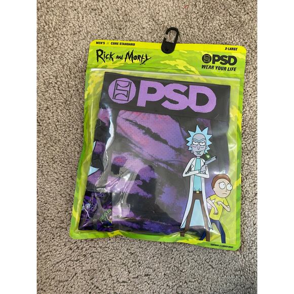 New PSD Underwear Men's Core Standard Boxer Briefs, Rick and Morty Size Medium - Picture 1 of 1